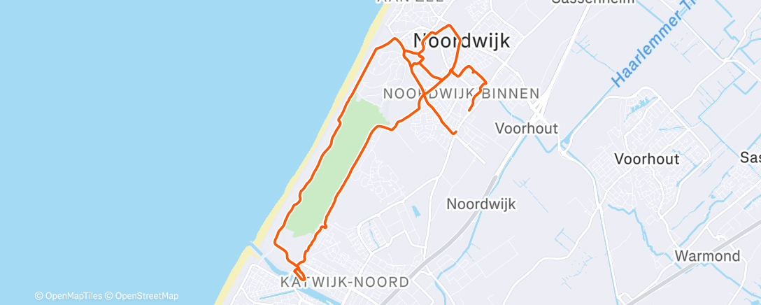 Map of the activity, Rondje Katwijk met 💡