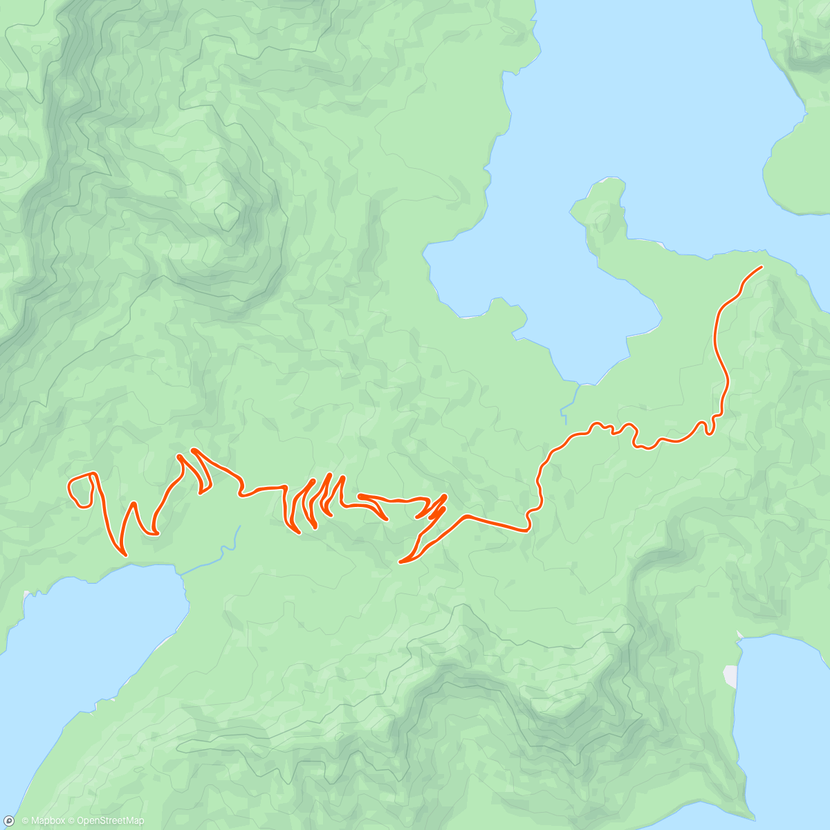 Mapa de la actividad (Zwift - Road to Sky in Watopia)