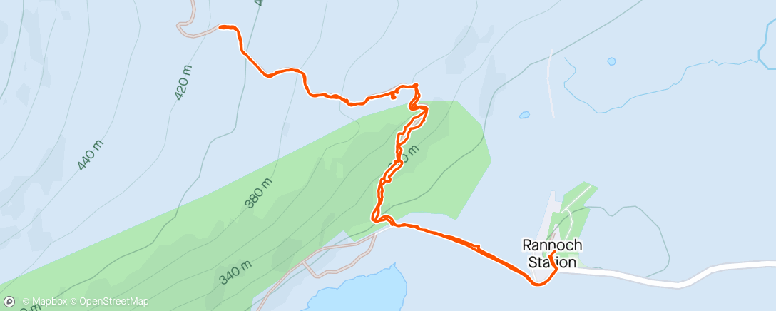 Map of the activity, Rannoch Station, Perthshire