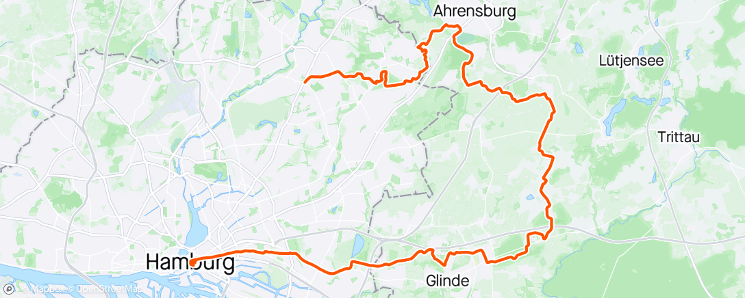 Map of the activity, Friday Afternoon Gravel Ride