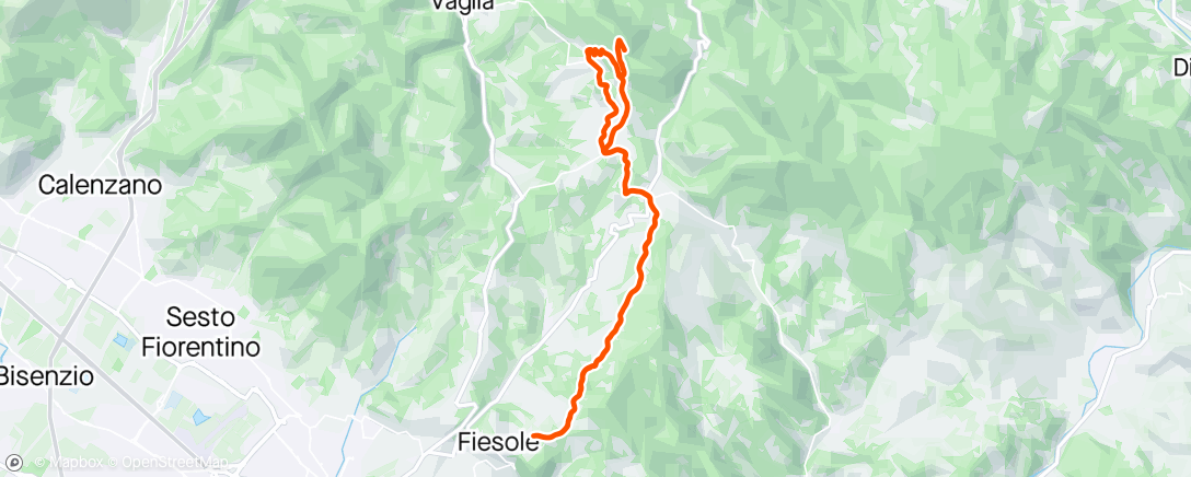 Map of the activity, Monte Senario