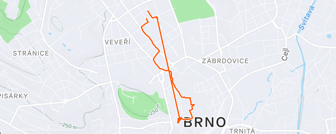 Map of the activity, Afternoon Walk