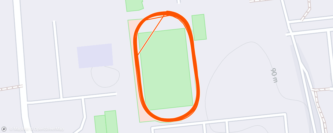 Map of the activity, Course à pied le matin