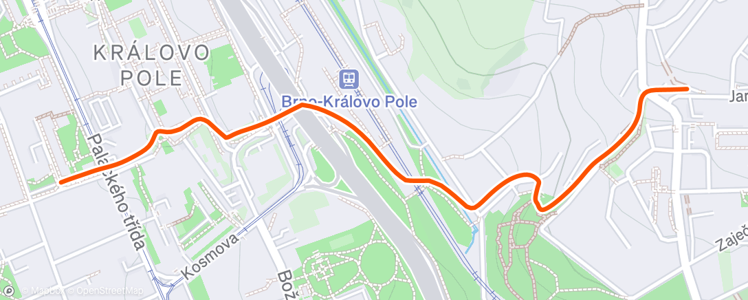 Map of the activity, Morning Run