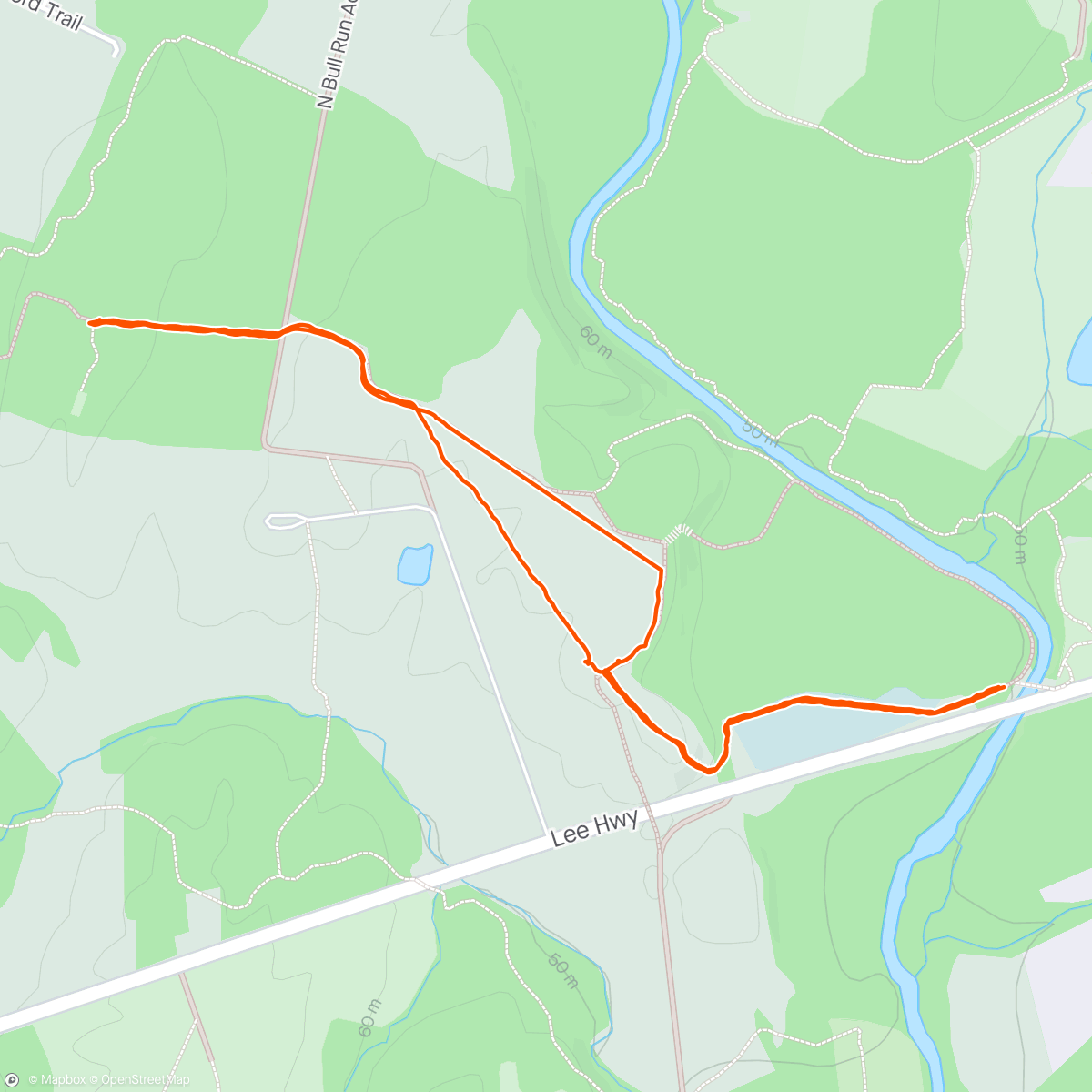 Map of the activity, Stone Bridge Trail