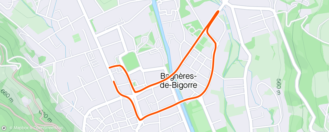 Map of the activity, Bagnères-de-Bigorre roundtrip