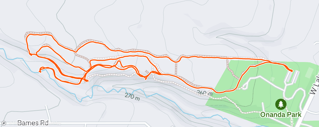 Map of the activity, Evening Hike