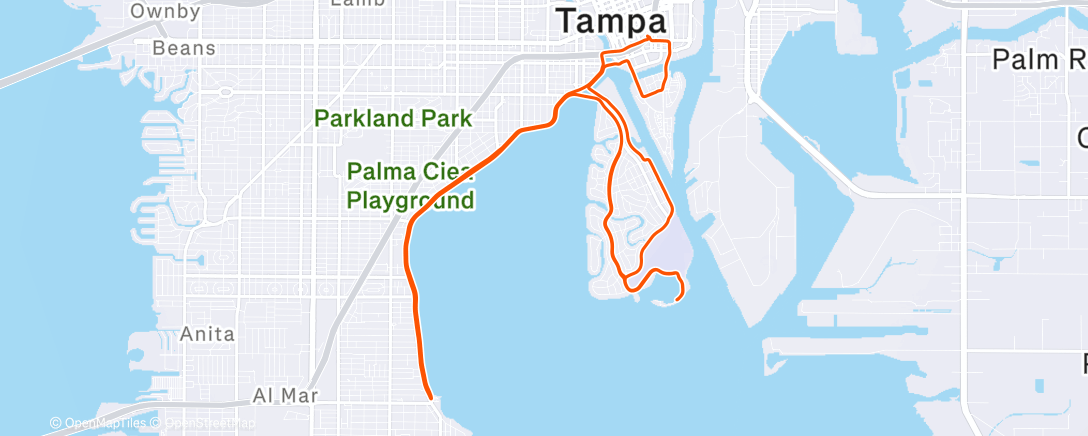 Map of the activity, Burning off the days stress