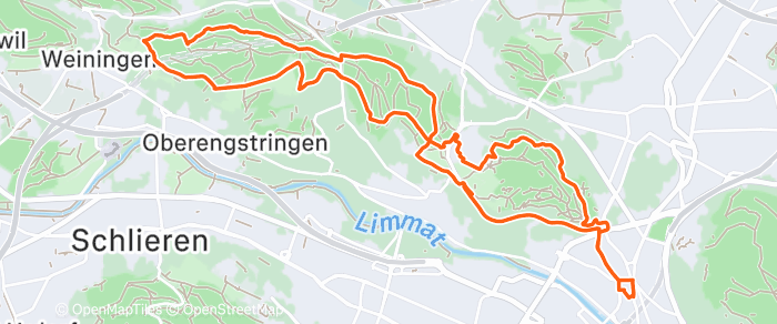 Route map of Weiningen Loop