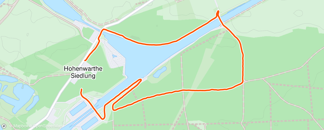 Map of the activity, Lauf am Nachmittag