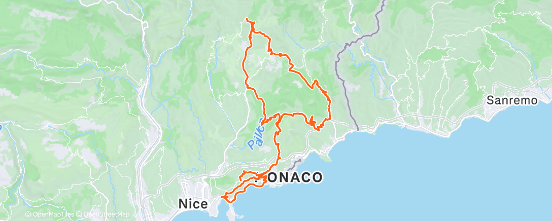 Carte de l'activité Cycling