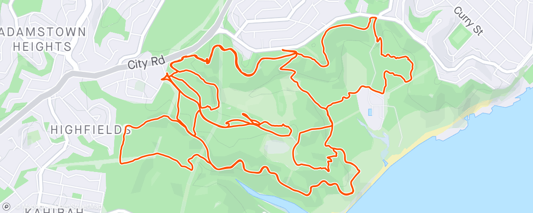 Map of the activity, Glenrock trails