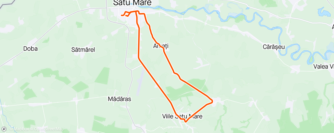 Map of the activity, B-day Ride