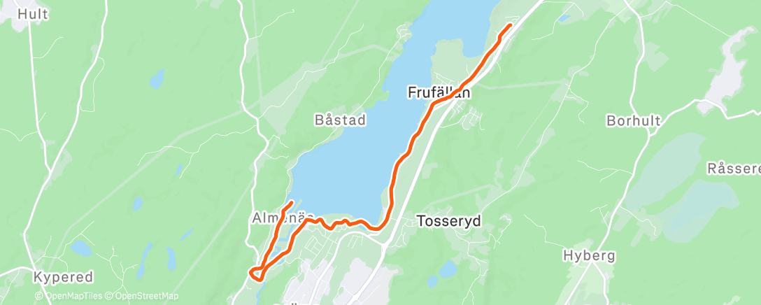 Map of the activity, Lunch Run