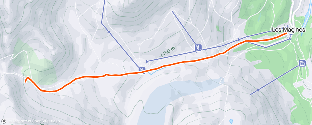 Map of the activity, Randonnée de nuit