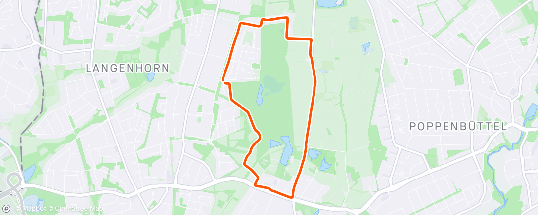 Map of the activity, 5k Tempo