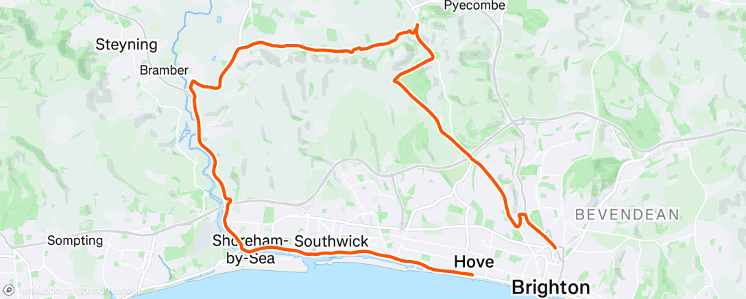 Map of the activity, Afternoon Ride