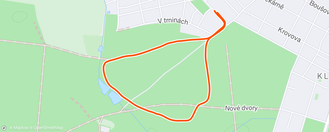 Map of the activity, Morning Run