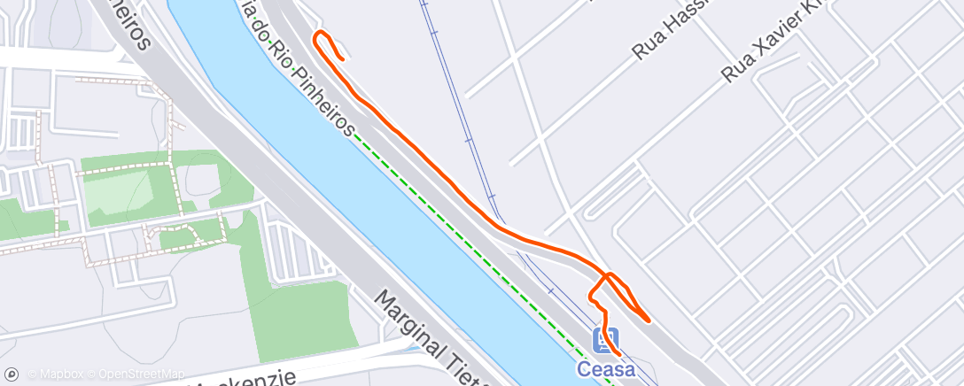 Map of the activity, Evening Walk