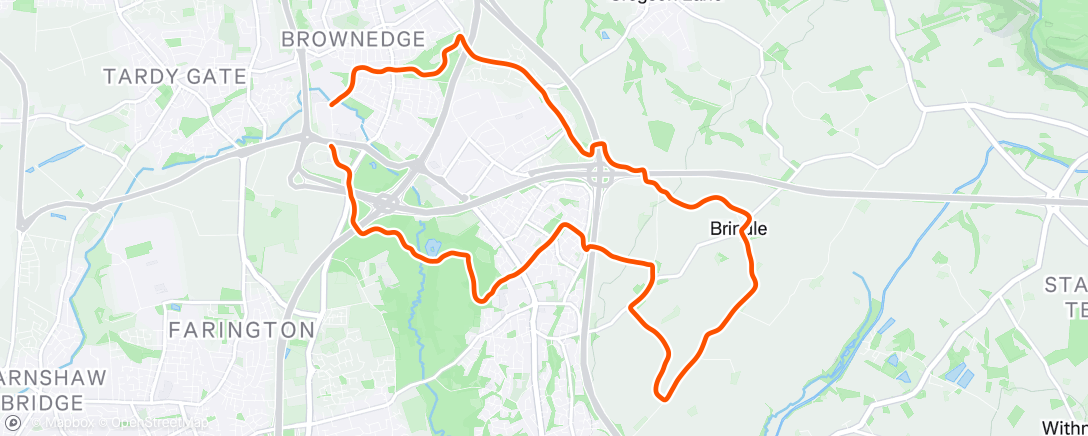 Map of the activity, Evening Run
