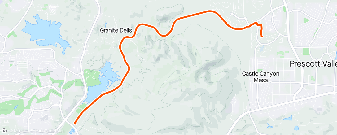 Mapa de la actividad, Solo ride to the lake and back