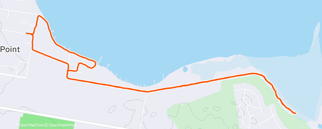 Map of the activity, Afternoon Run