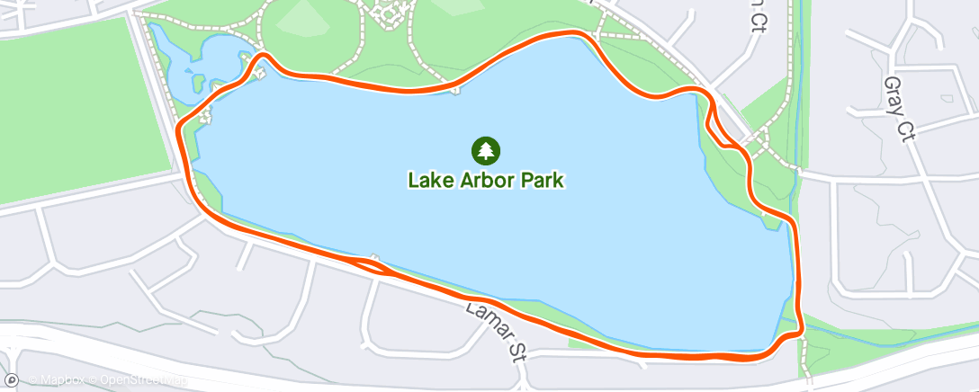 Map of the activity, Afternoon Run