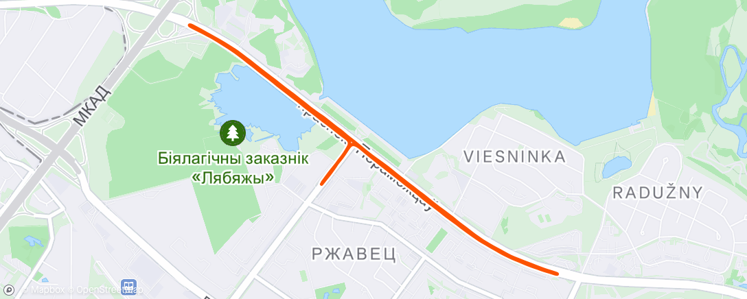 Map of the activity, Полуденный забег