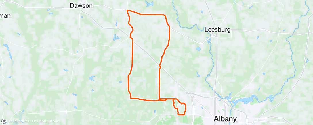 Map of the activity, Lunch Ride