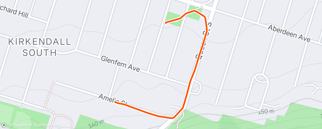 Map of the activity, Evening Walk