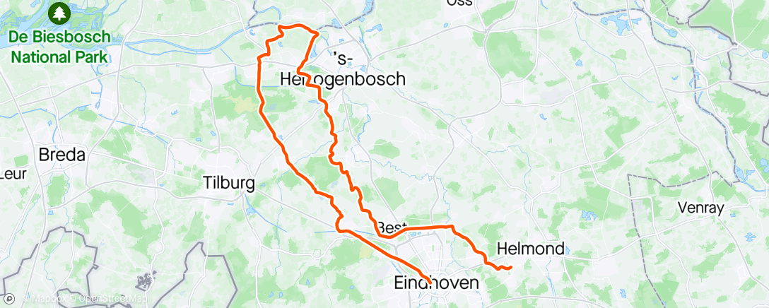Map of the activity, Velosoof - cappuccino ride
