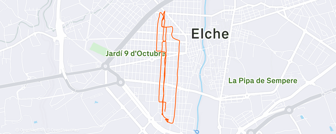 Map of the activity, Bicicleta de montaña matutina