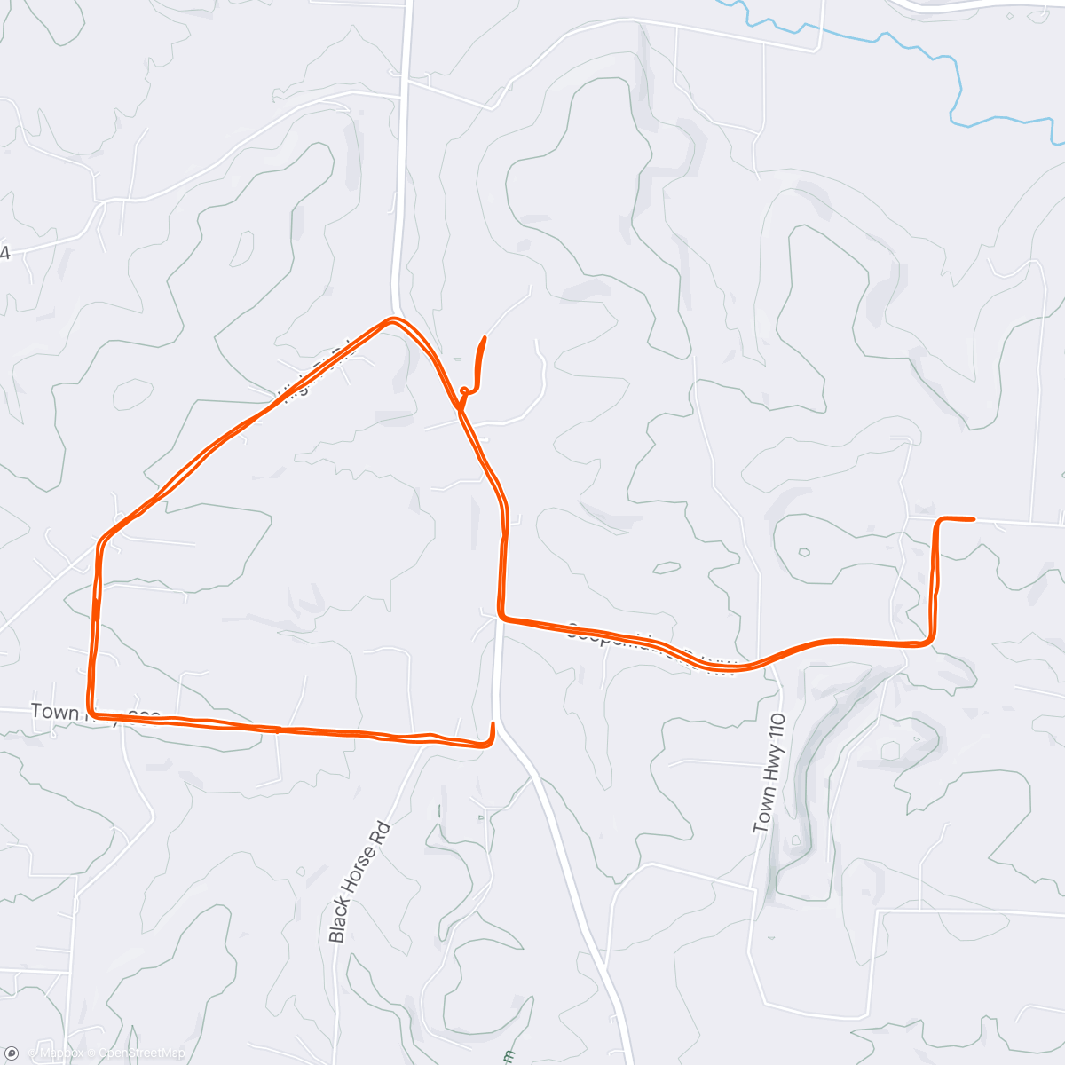 Map of the activity, Backroads
