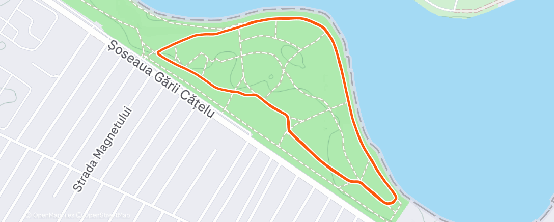 Map of the activity, Afternoon Run