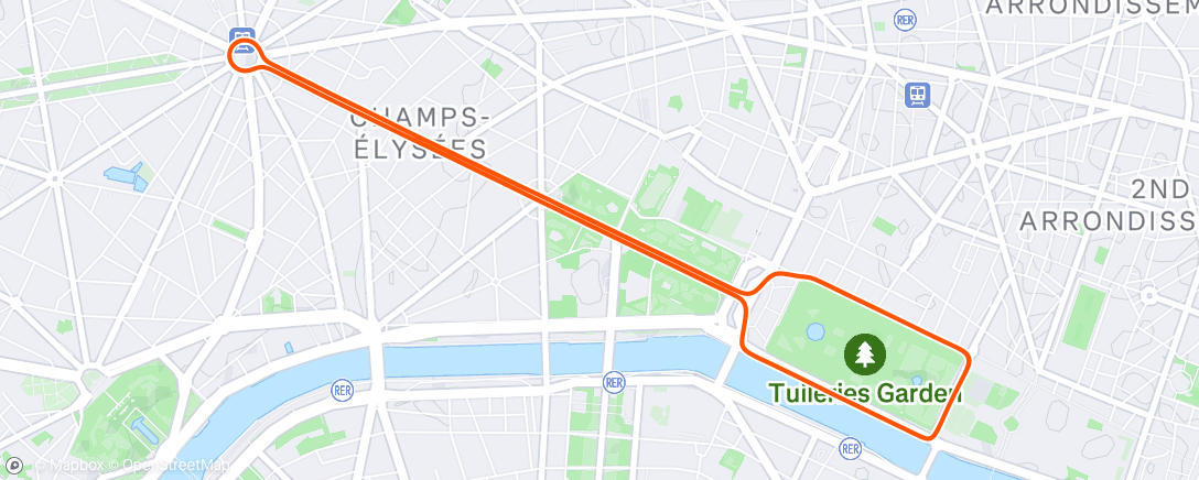 Map of the activity, Zwift - Pacer Group Ride: Champs-Élysées in Paris with Bernie