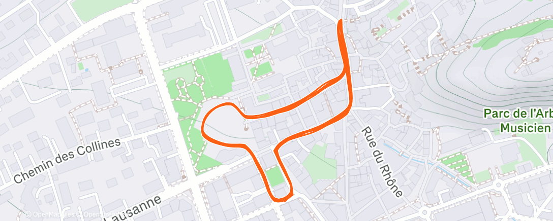 Map of the activity, Course de Noël