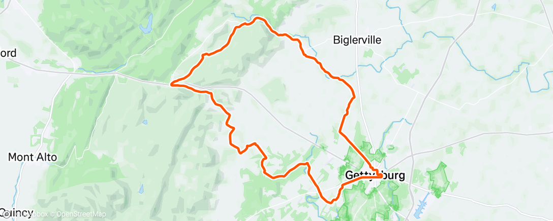 Map of the activity, Morning Ride