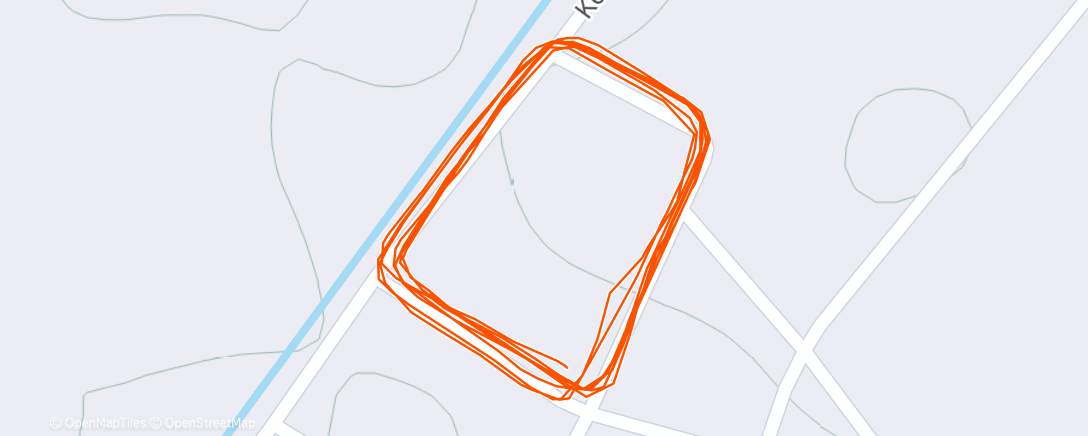 Map of the activity, Evening Run