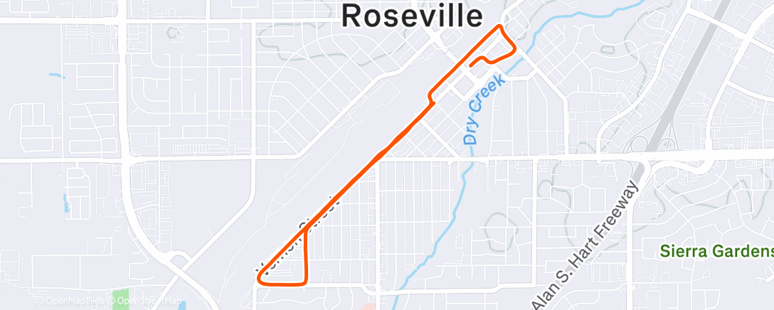 Map of the activity, Morning Run