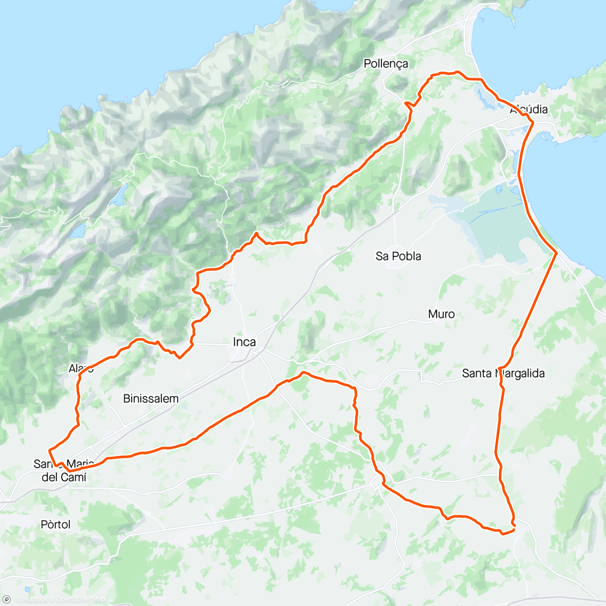 Map of the activity, Müde Beine Tour