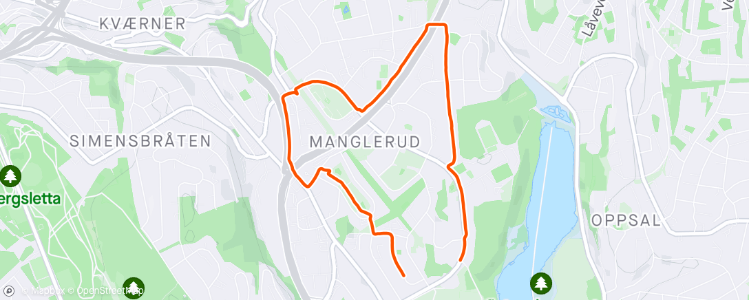 Map of the activity, Manglerud rundt