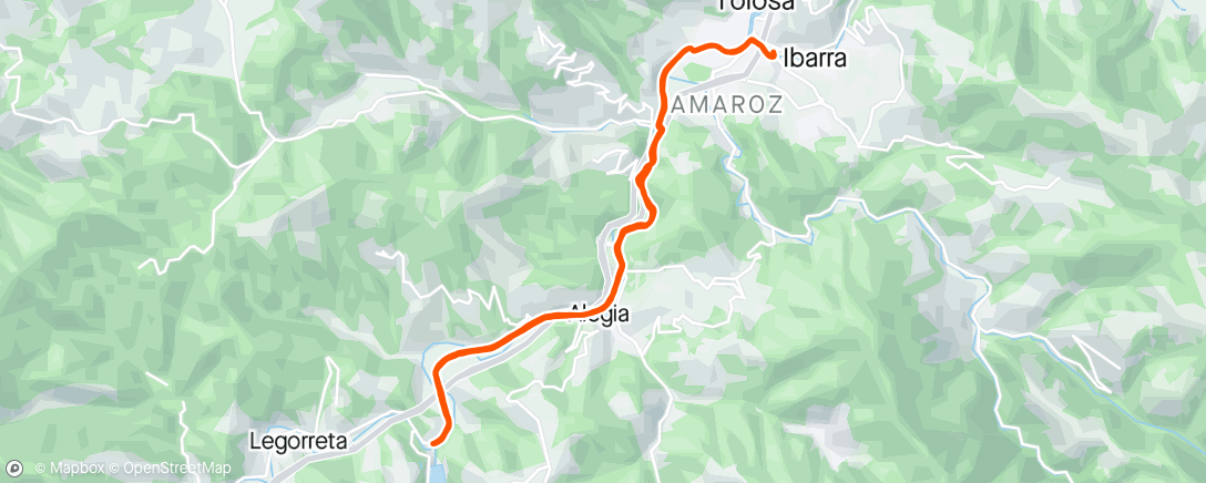 Mappa dell'attività Carrera de noche