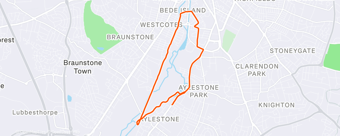 Карта физической активности (Afternoon Run - zone 2 plod)