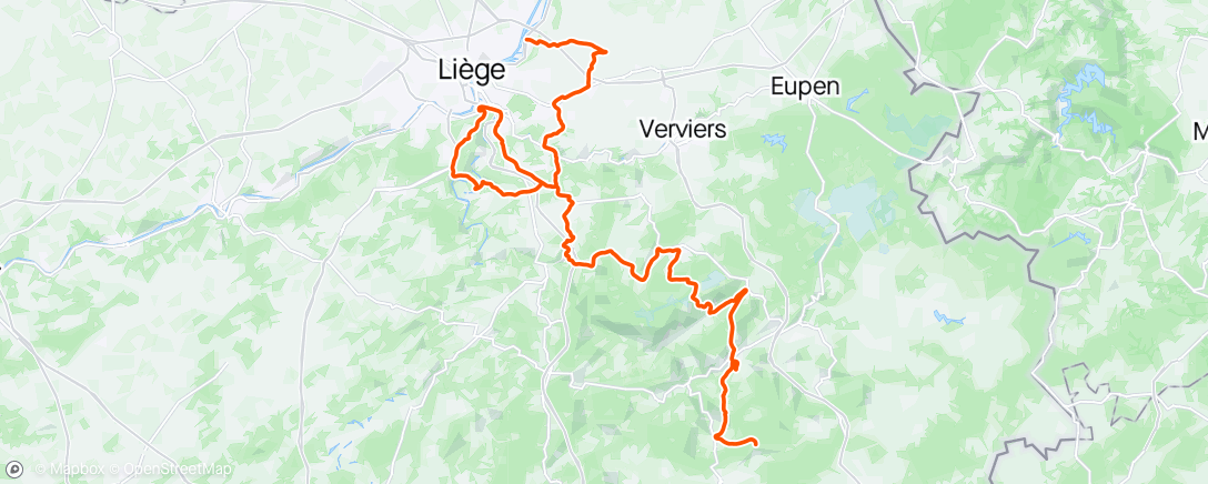 Map of the activity, Recon Liege-Bastogne-Liege 🇧🇪