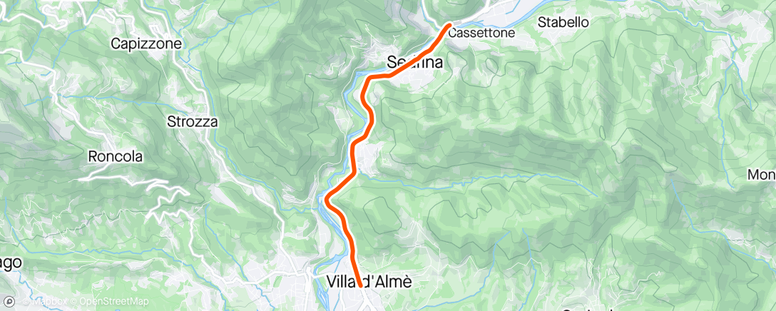 アクティビティ「Ciclismo mattutino」の地図