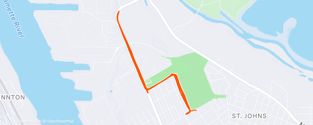 Map of the activity, Lunch Run