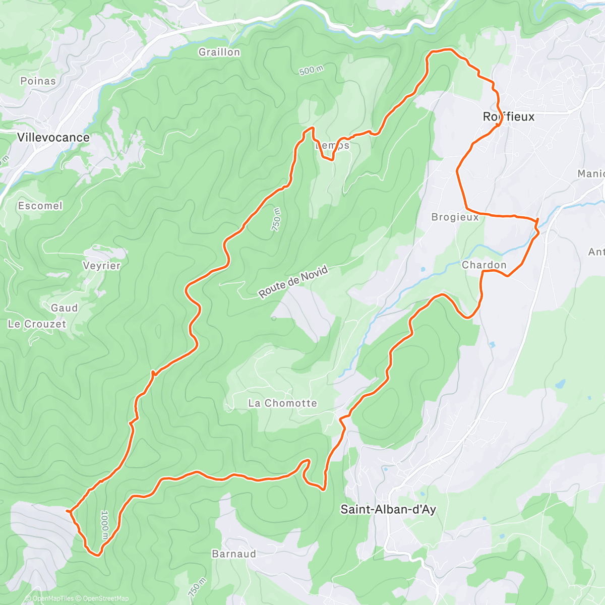 Карта физической активности (Suc des vents)