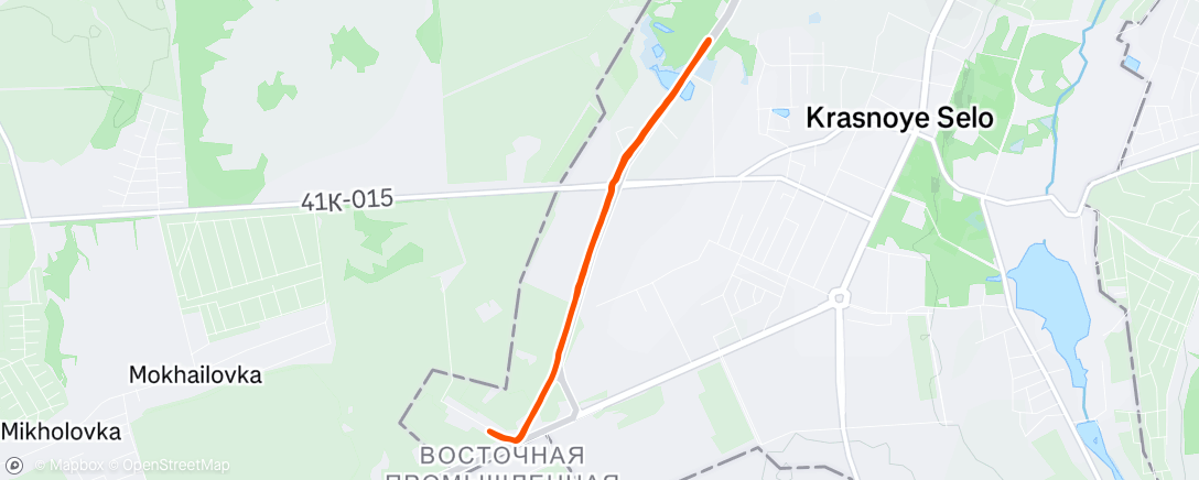 Map of the activity, Утренний забег