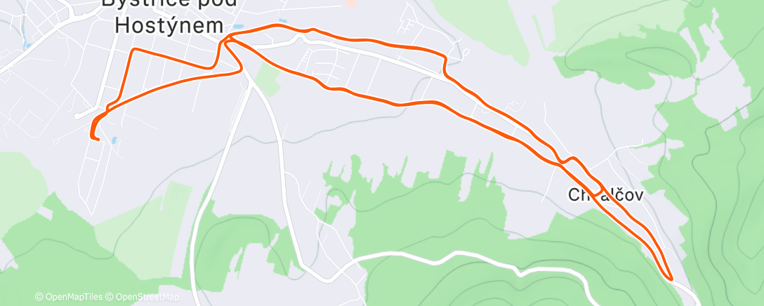 Map of the activity, Lunch Run
