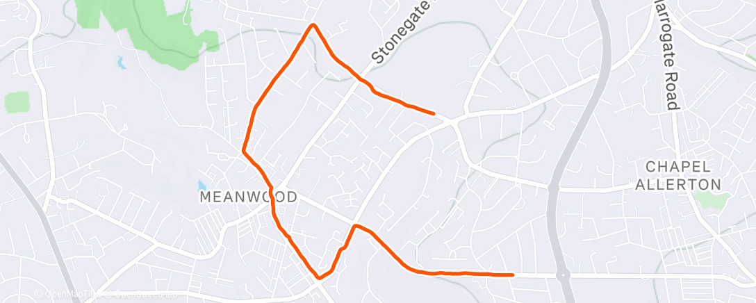 Map of the activity, Morning Run